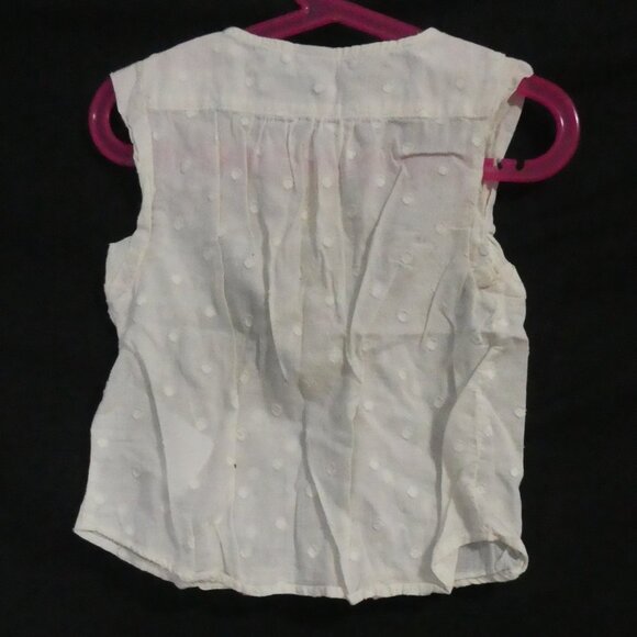 GAP KIDS | xs extra small (4-5) | Sleeveless Cream Button-Up Blouse - Picture 2 of 14